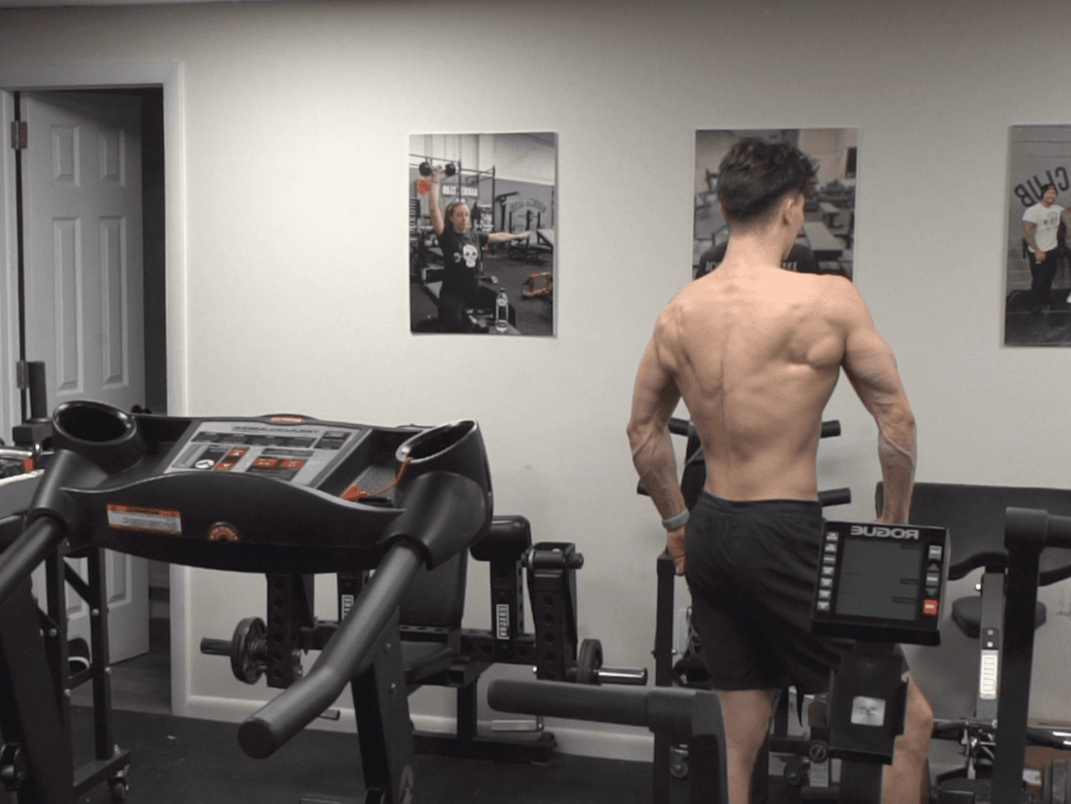 Jake Peterson back muscles