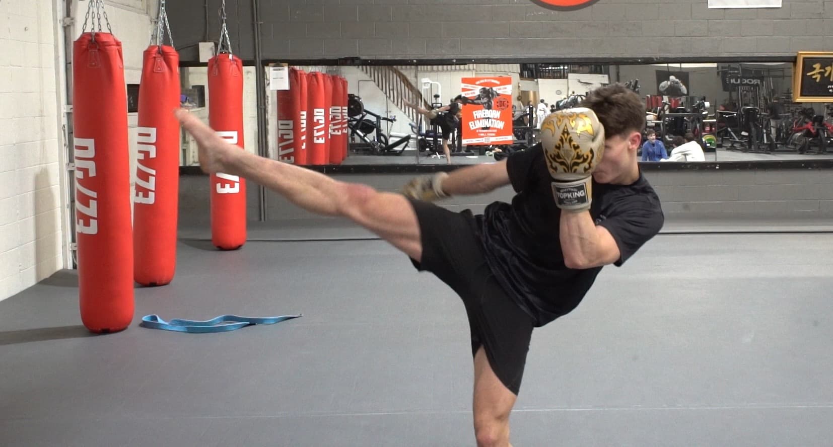 Jake Peterson throwing a teep kick